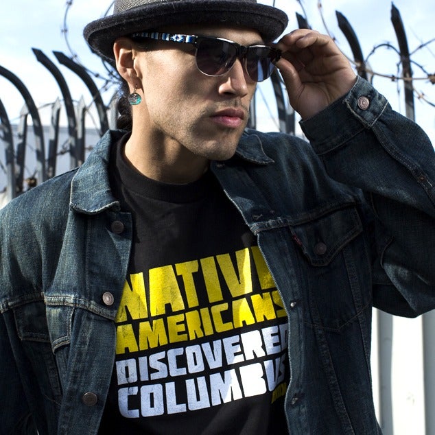Image of Native Americans Discovered Columbus Tee