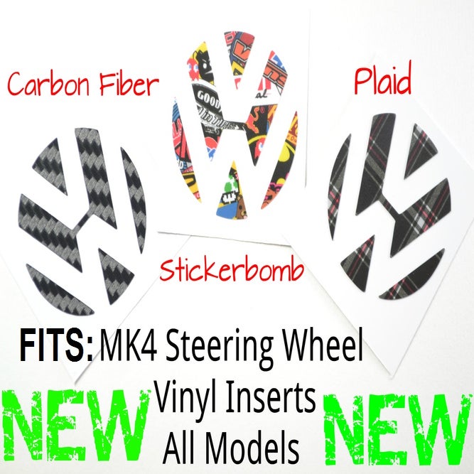 Steering Wheel Vinyl Insert for MK4 Jetta/Bora/Golf/GTI All Models