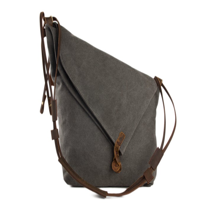 Waxed Canvas Messenger Bag Crossbody Bag Shoulder Bag Satchel Bag 6631 / MoshiLeatherBag ...