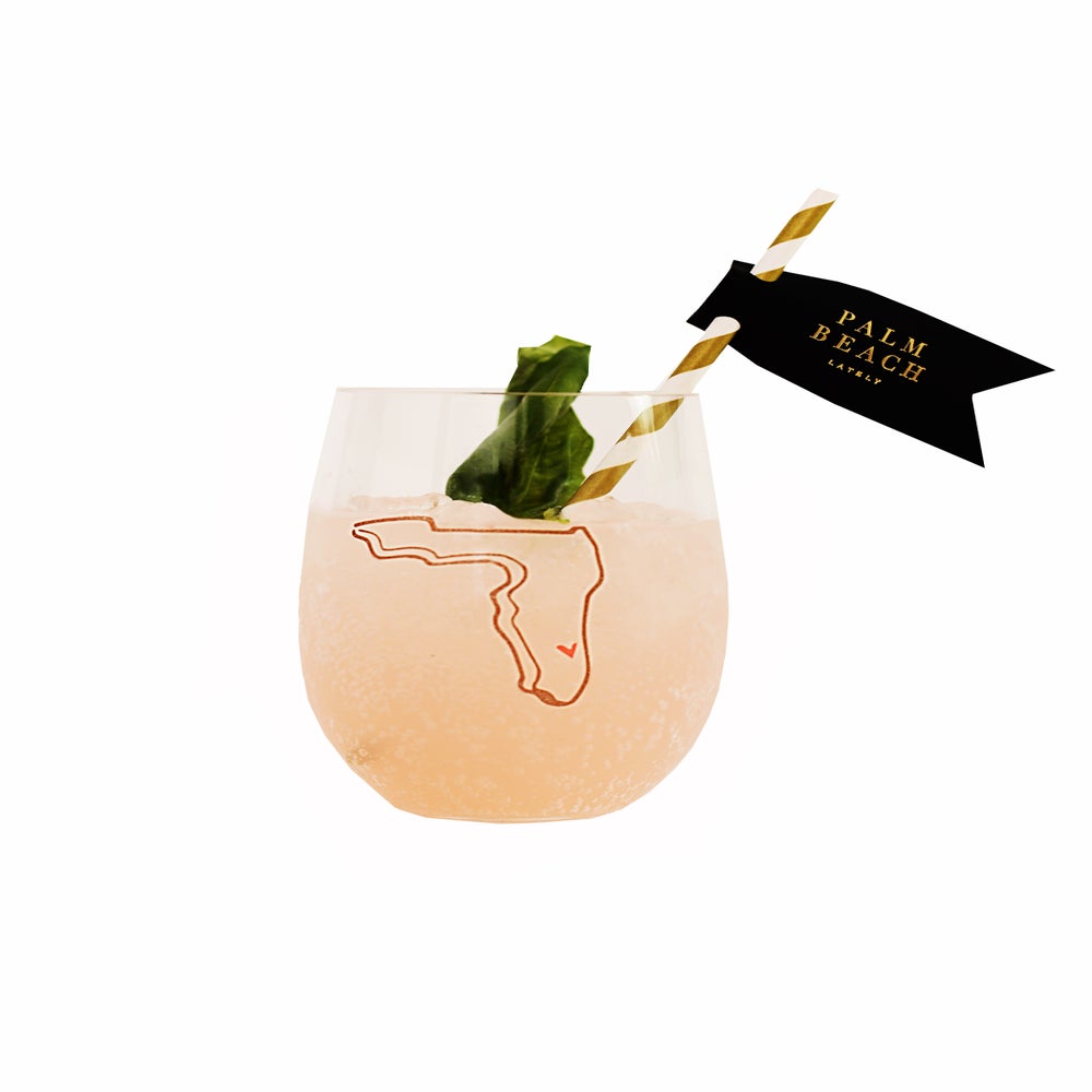 Palm Beach Lately — Palm Beach Lately Florida Stemless Acrylic Wine Glass