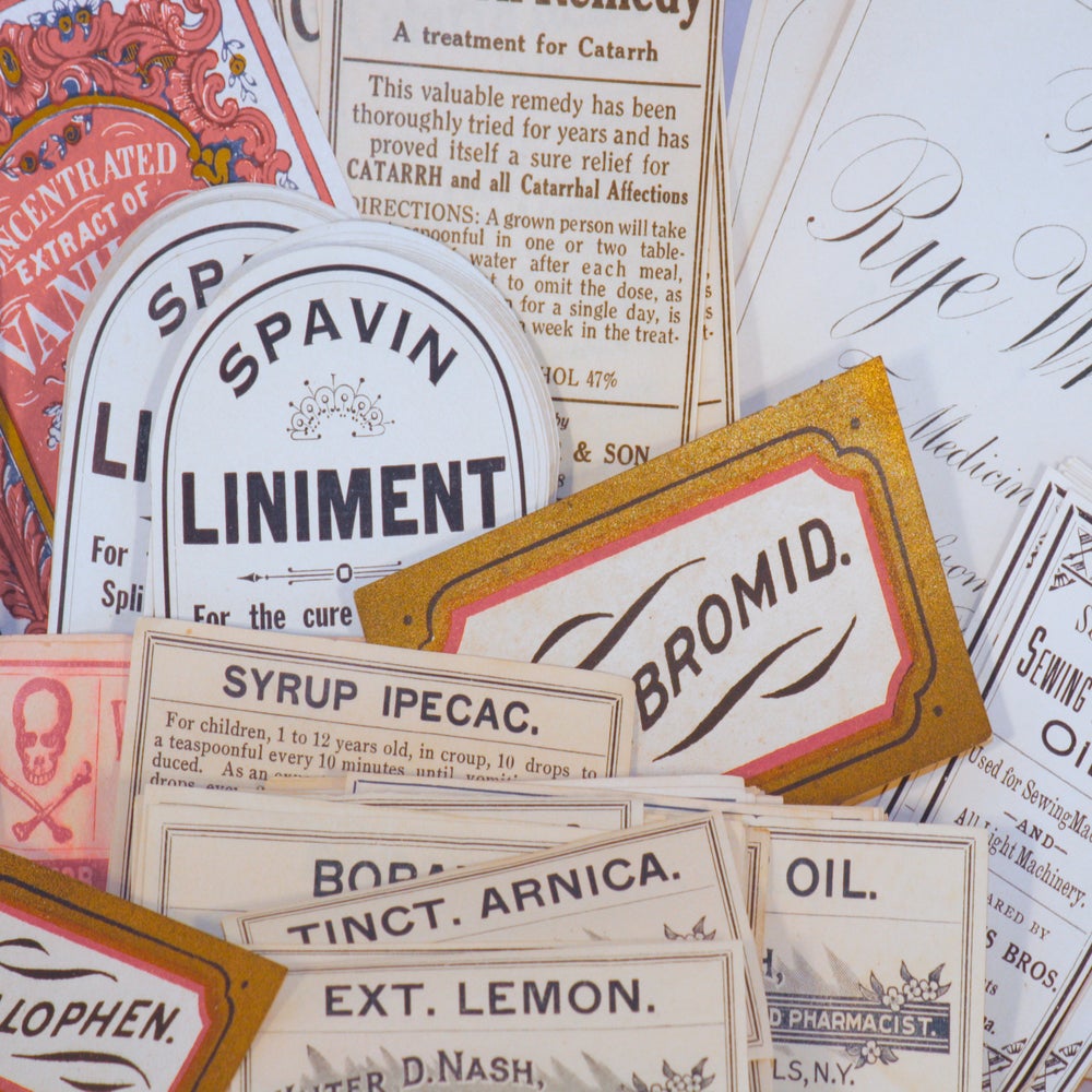 Antique Product Labels / Hedgerow General