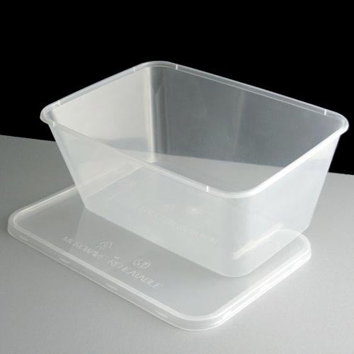 1000ml Plastic Food Takeaway Containers Clear With Lids / SR Davies