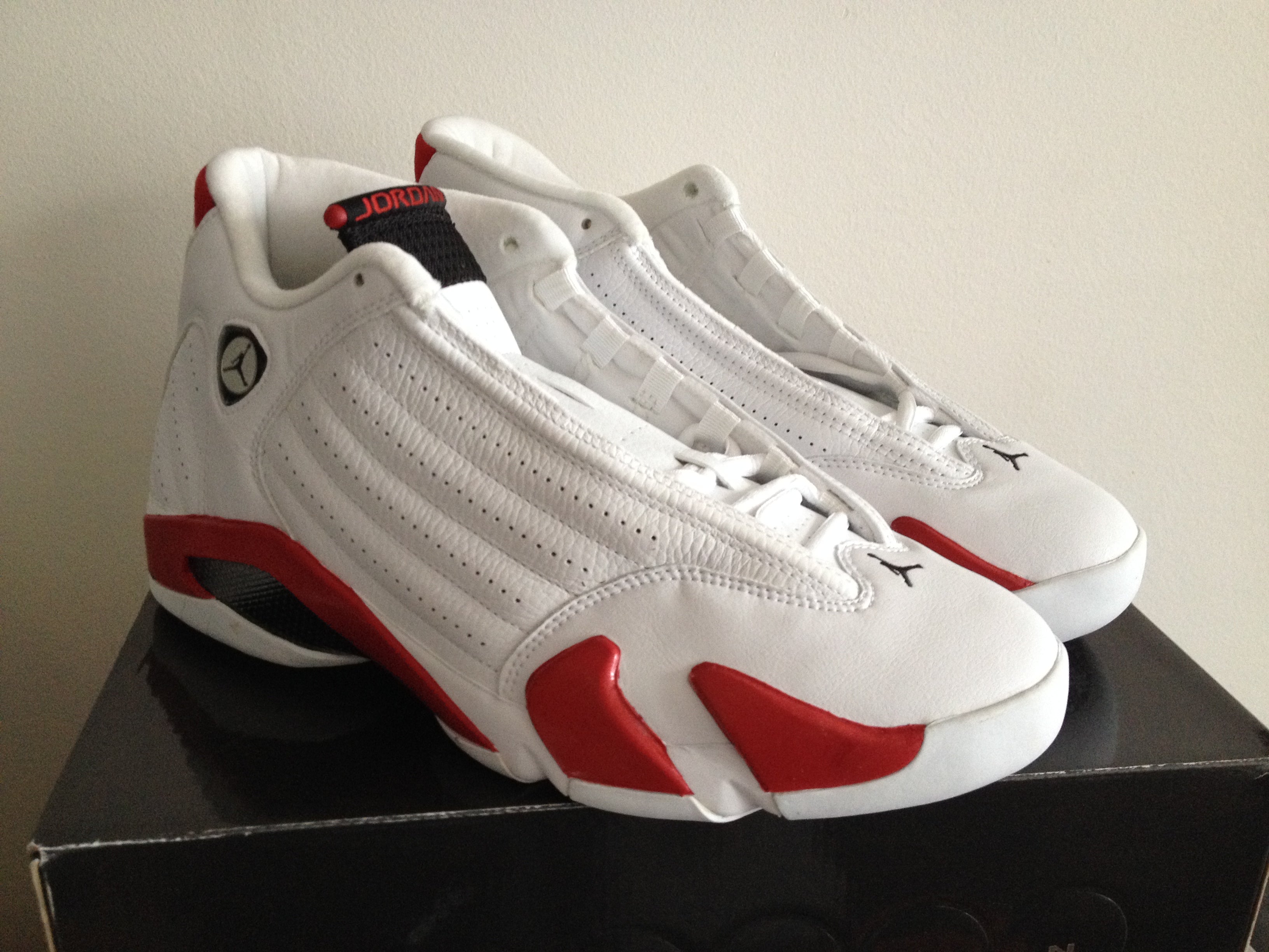 red and white jordan 14