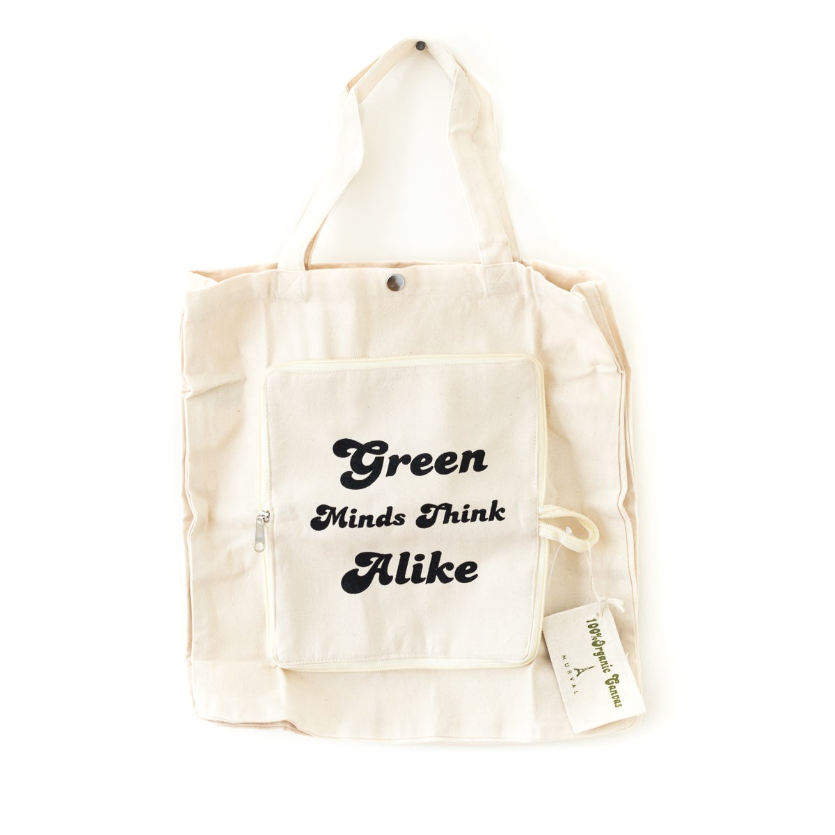 Image of Green Zip-Up Tote
