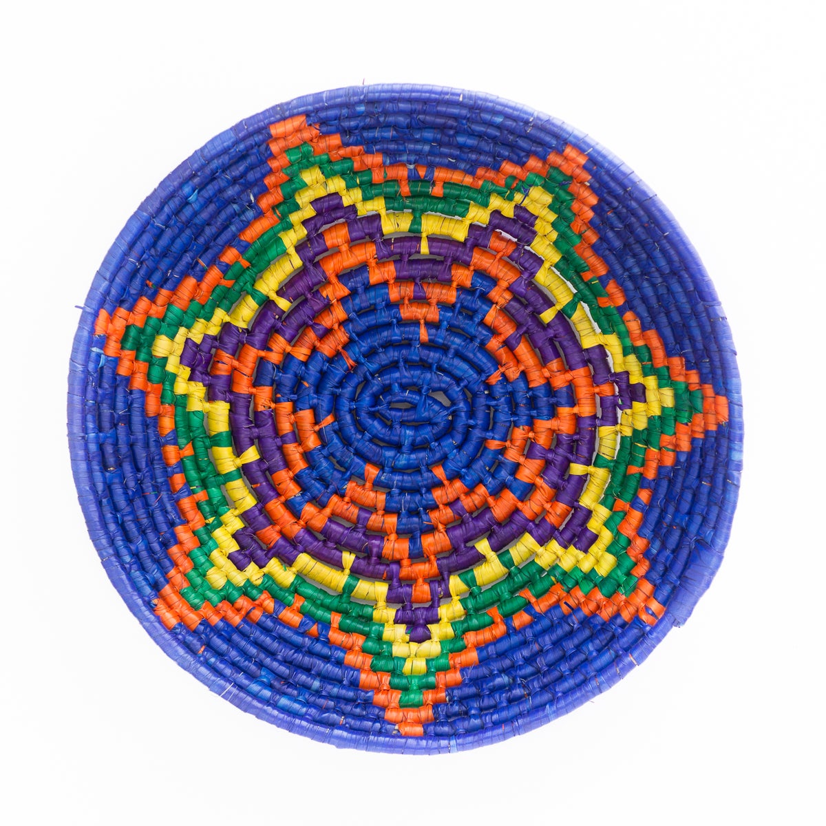 Image of Technicolor Woven Bowl - Blue
