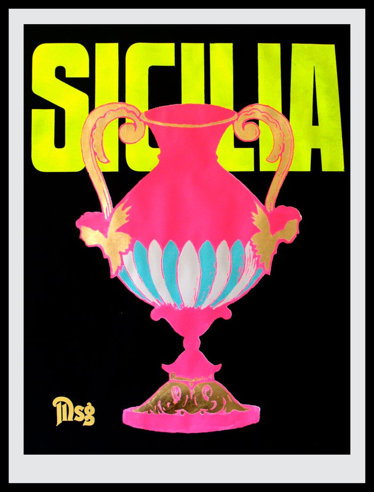 Image of Sicilia -Urn-Black/Hot Pink/Volt