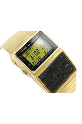 Gold Finish Casio Digital Calculator Watch with Databank | custom G miami