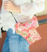 Image of Best Camera Bags for Travel Rain Slicky Camera Coat Brown Pink Floral | USA Handmade