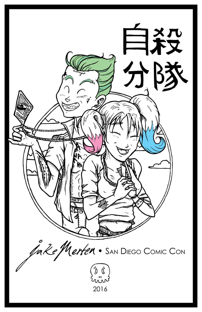 Image of Jake Merten Suicide Squad SDCC 2016 Poster