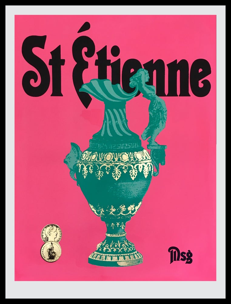 Image of St Etienne Hot Pink/Aqua/Black -In stock.