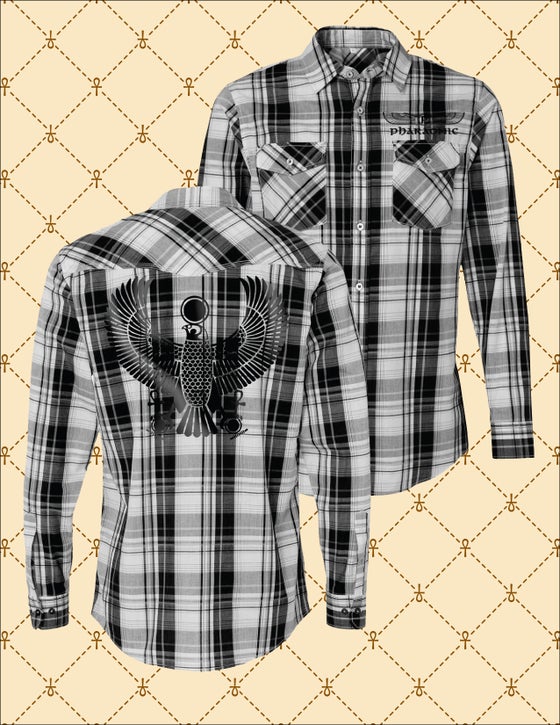 Men's Custom Heru Gold Foil VNeck / PHARAONIC BRAND