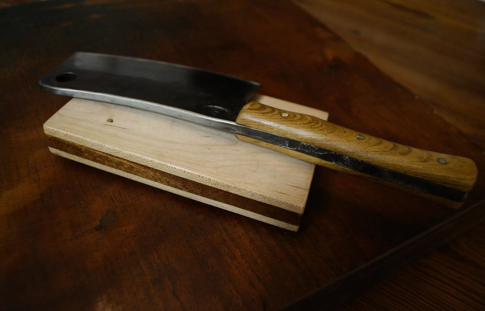 Hand Professional Meat Cleaver / Red