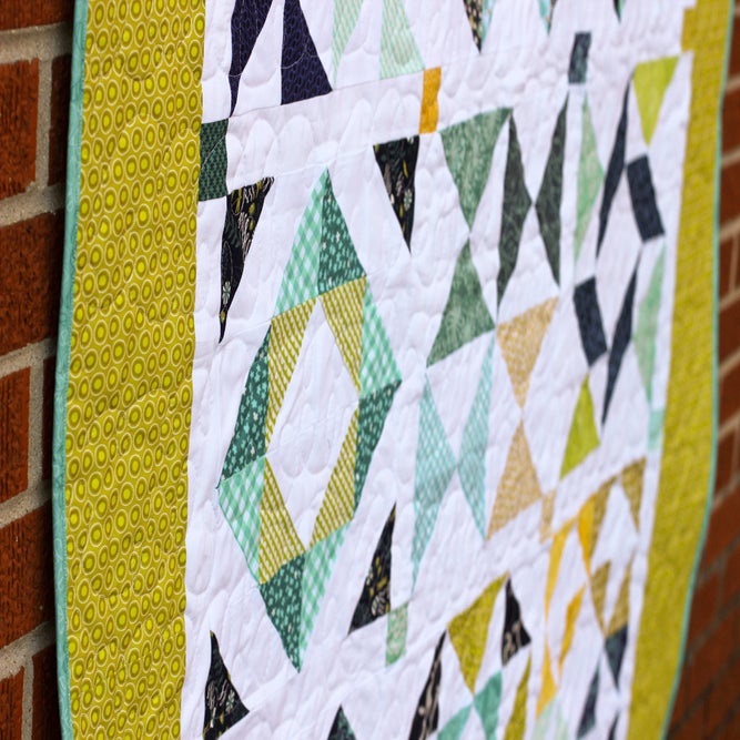 HalfSquare Triangle Sampler Quilt PAPER Pattern / Jeni Baker Patterns