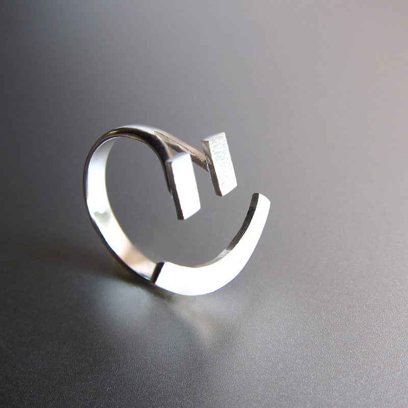 Image of Happy Face Ring =) - Handmade Silver Ring