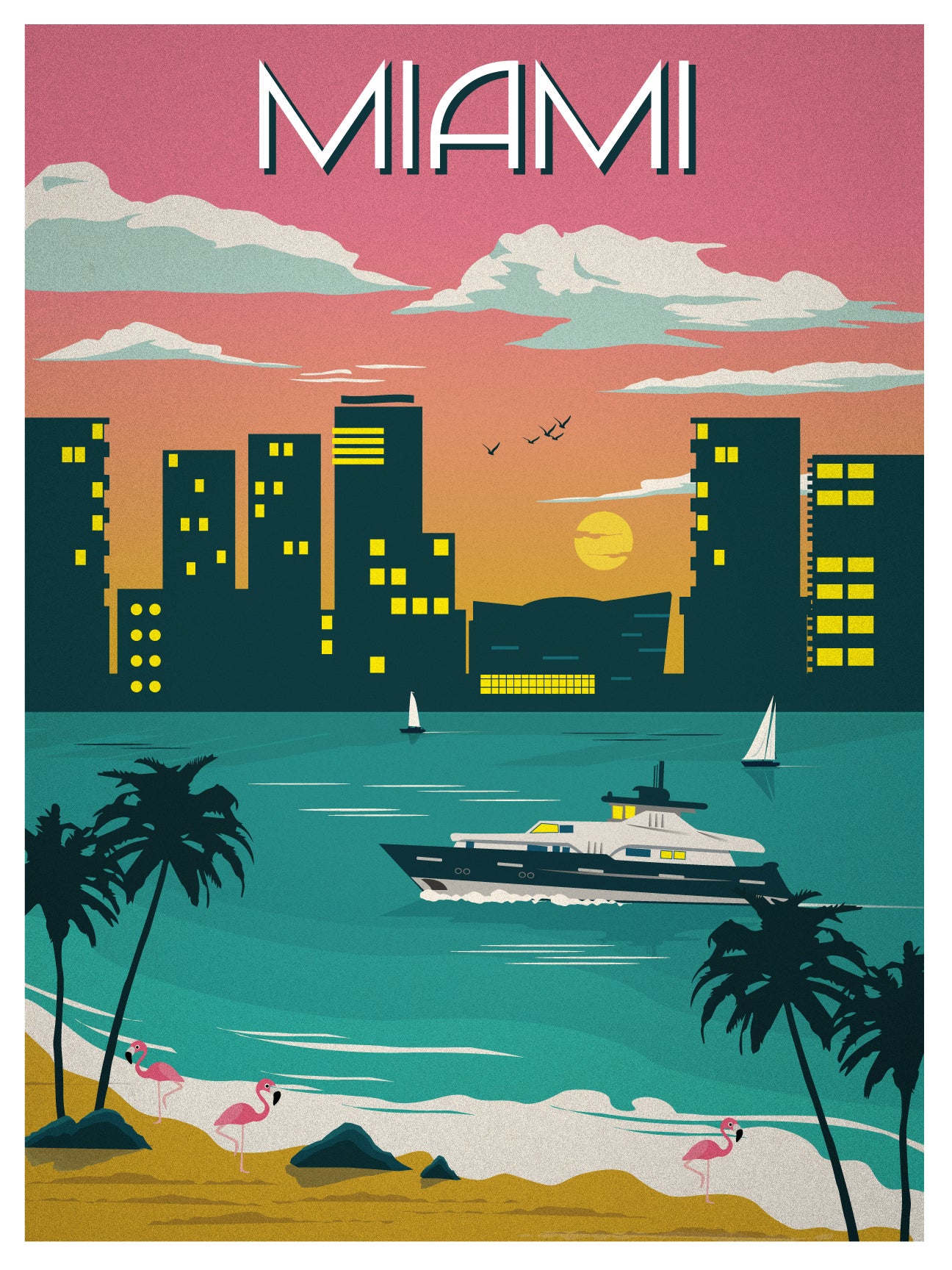 travel poster miami