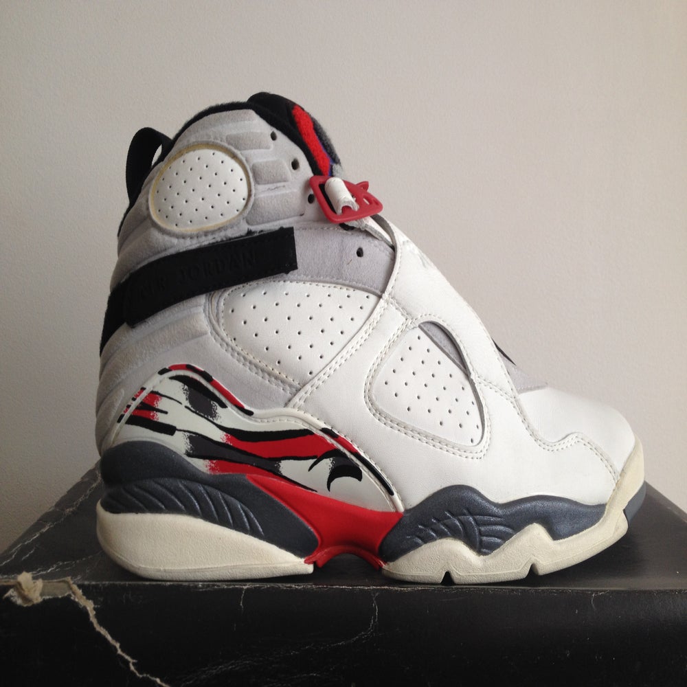 Image of Jordan 8 White Red OG 1993