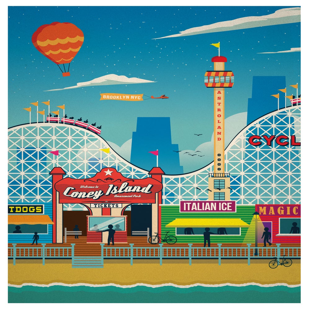 Vintage Coney Island Print SET / IdeaStorm Media Store