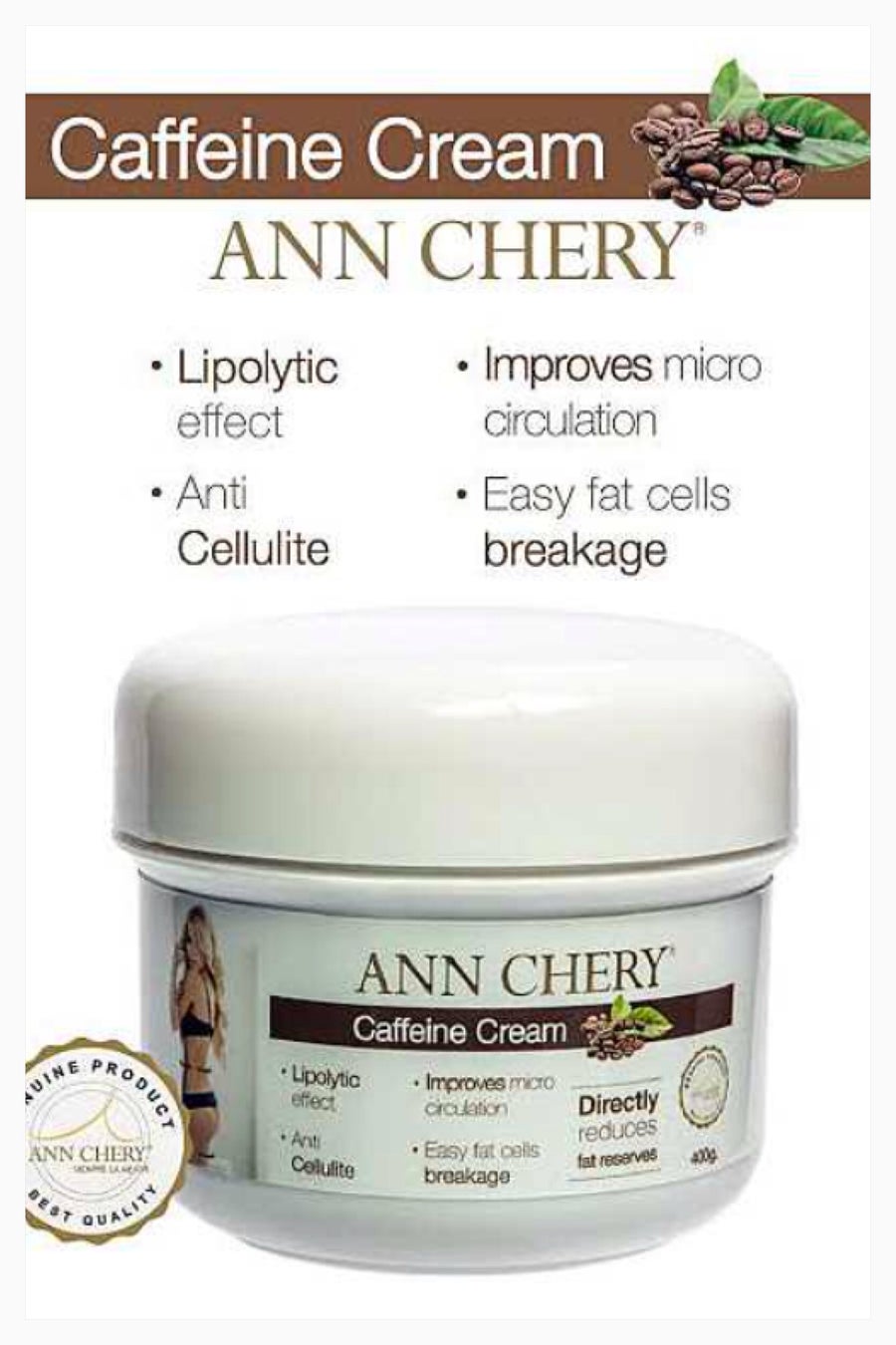 Sensual Elegance Body — Ann Chery Caffeine Cream