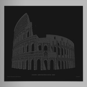 Colosseo 24"x16" Limited Edition Poster (Black)