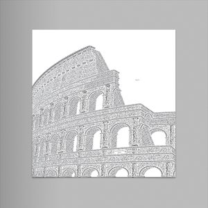 Colosseo 9"x12" Letterpress Print (Pearl)