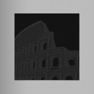 Colosseo 9"x12" Letterpress Print (Black)
