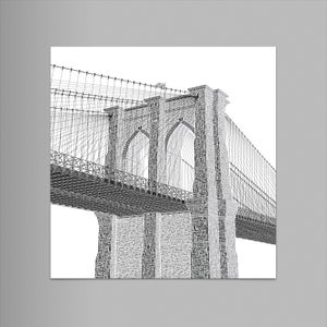 Brooklyn Bridge 9"x12" Letterpress Print