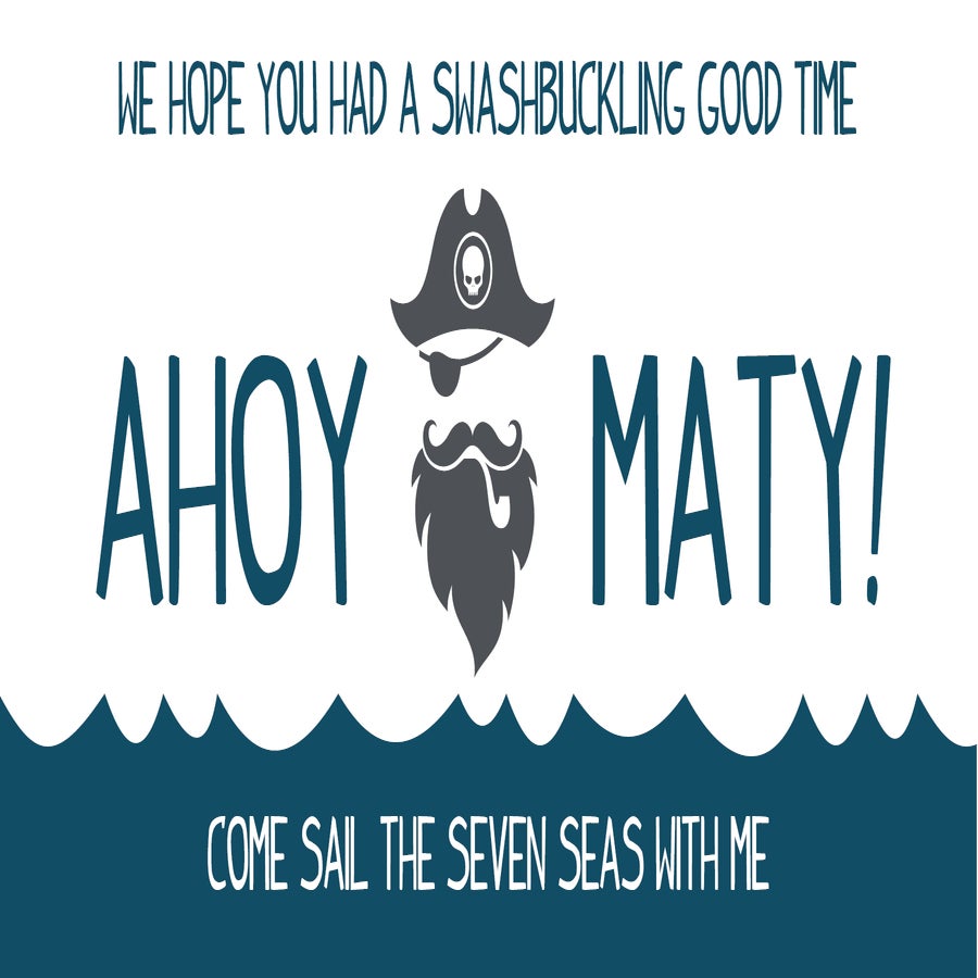 Small Moments — Ahoy Matey Pirate Invitation