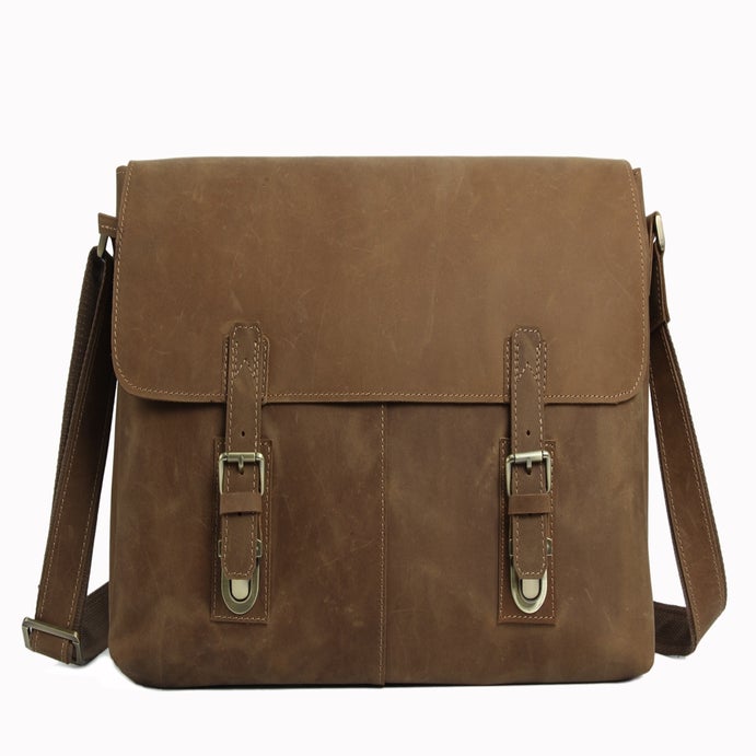 Vintage Leather Messenger Bag, Crossbody Bag, Shoulder Bag, Laptop Bag ...