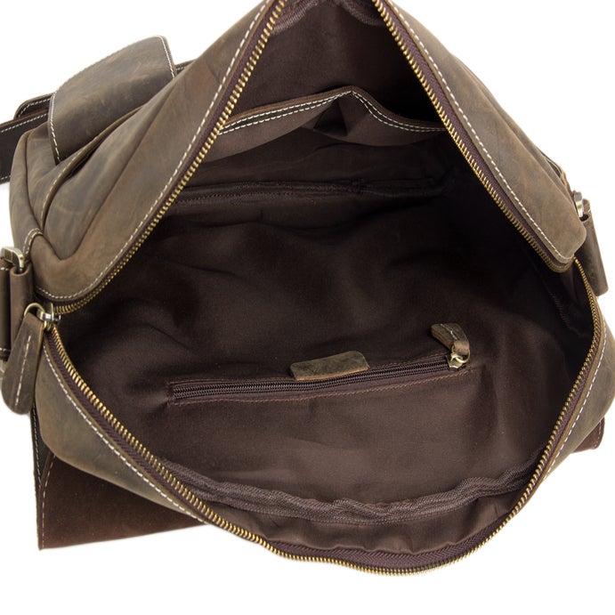 Image of 13'' Handcrafted Vintage Genuine Leather Messenger Bag ...