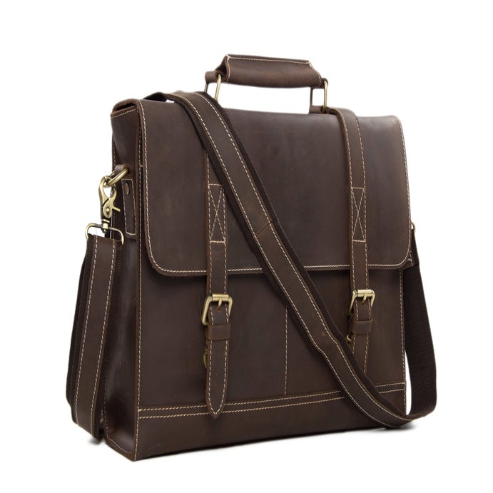 Vintage Genuine Leather Briefcase Messenger Bag Laptop Bag 6938 ...