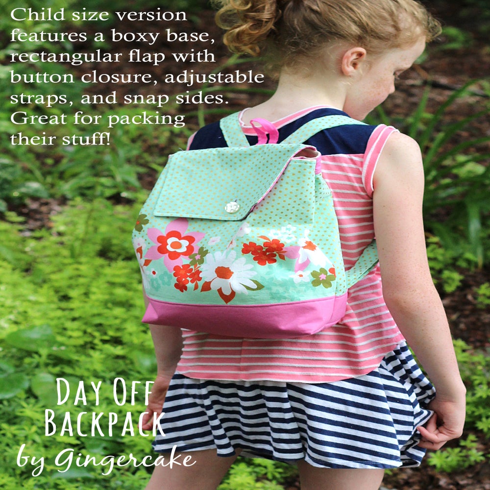 Day Off Back Pack PDF Sewing Pattern Adult and Child Size NEW ...