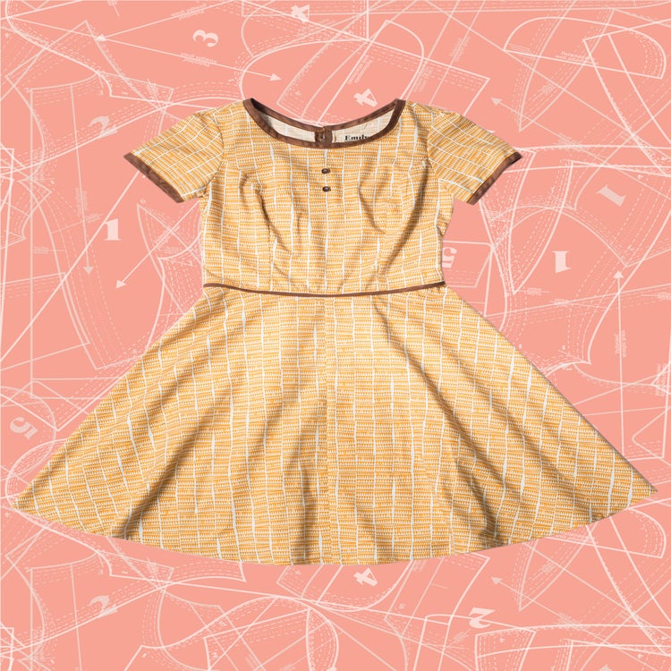 Emily G Clothing — Coco Dress: Mustard Triangle