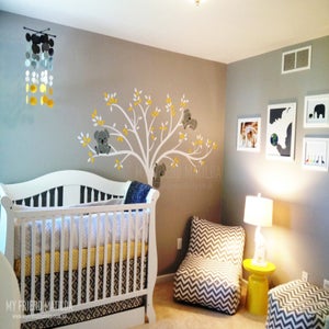 Modern Koala Cuteness Tree Wall Decal — Removable Wall Decals ...