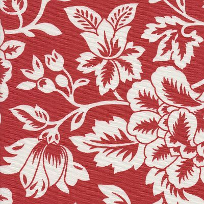 Fabric Freak — FF Red and White Floral Outdoor Fabric