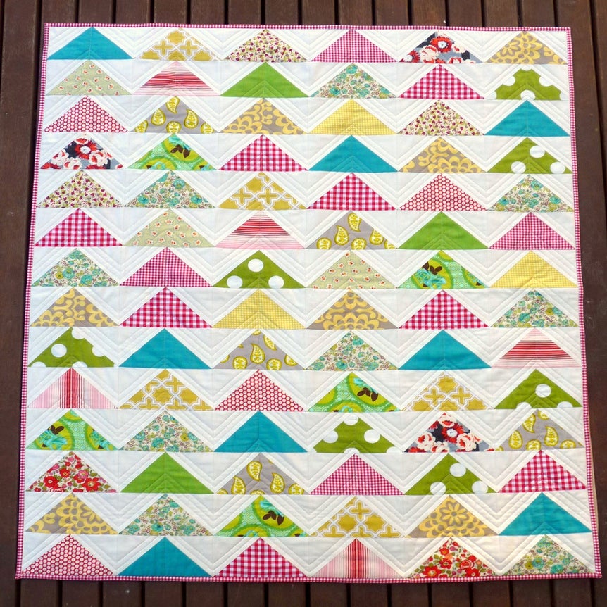 Modern Flying Geese Quilt Pattern (pdf file) / Red Pepper Quilts