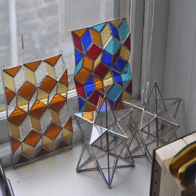 12Pointed Stained Glass Star Tree Topper / ABJ glassworks