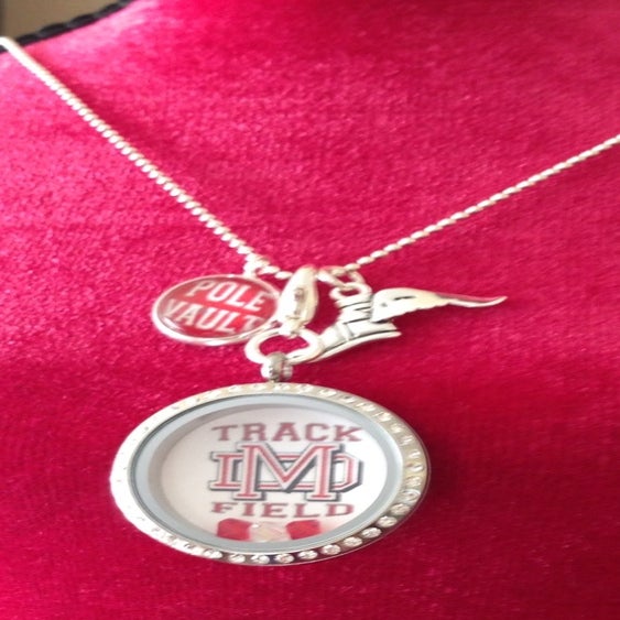 Track and field charm necklace Personalized Team Jewelry & Charms for