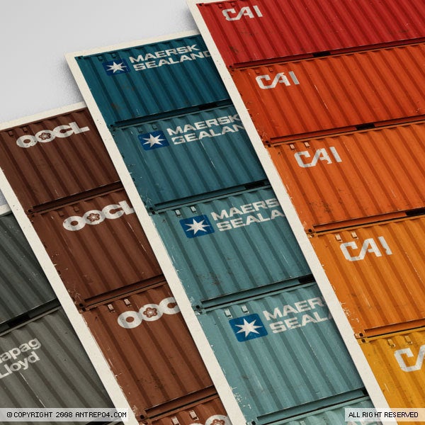 Container Poster Set (5 posters) | antrepo