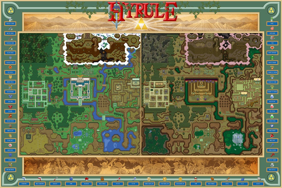 Image of The Light & Dark Realms of Hyrule (unlabeled)