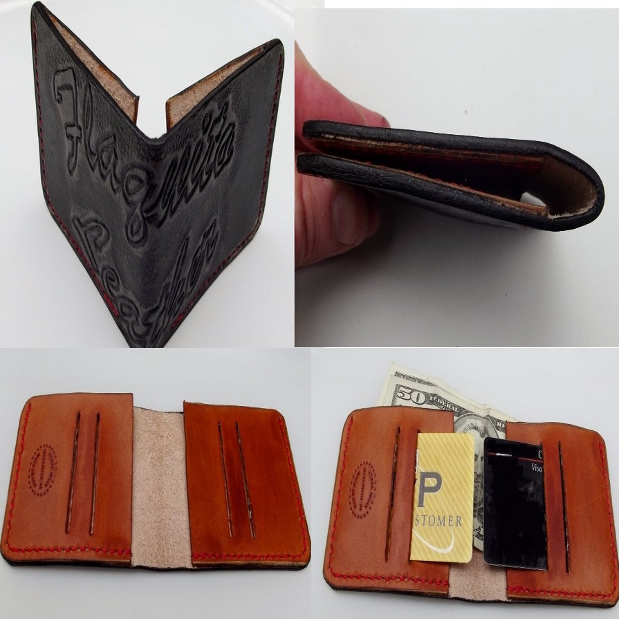 Flaquito Leather — Slim Minimalist Wallet. Front Pocket Wallet. Hand tooled, personalized. Your ...