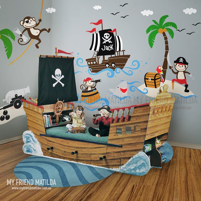 Captain Jack & The Treasure Island Pirates wall decal sticker for