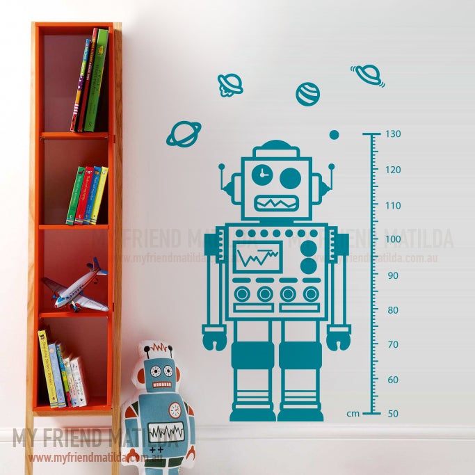 Little Robot Friend Wall Decal Sticker M002 Bedroom Art  Little Robot Friend Wall Decal Sticker M002 Bedroom Art
