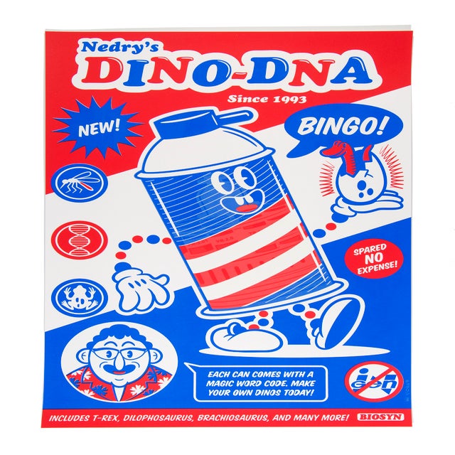 CHOGRIN — DINO-DNA (GLOW-IN-THE-DARK) - PRINT (VERY LIMITED RUN)