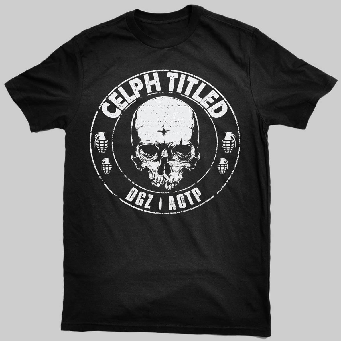 Demigodz Store — Celph Titled Skull Logo T-Shirt - Black Tee