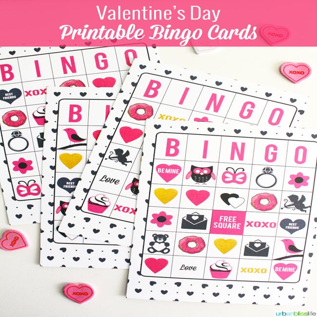 Urban Bliss — Valentine's Day Bingo Cards