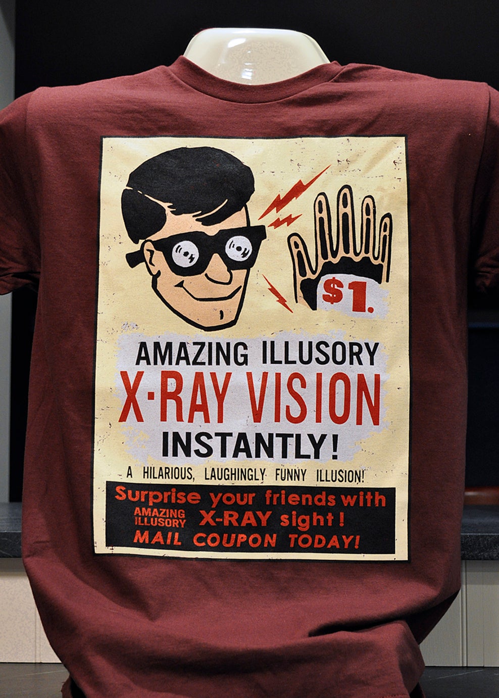 Vintage Comic Book Ad T Shirt XRay Vision Glasses! Johnston America