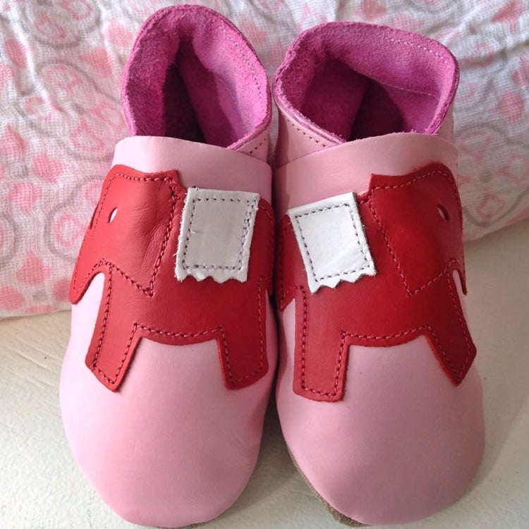 Elephant Leather Baby Shoes in Pink London Mummy Stylish, luxury