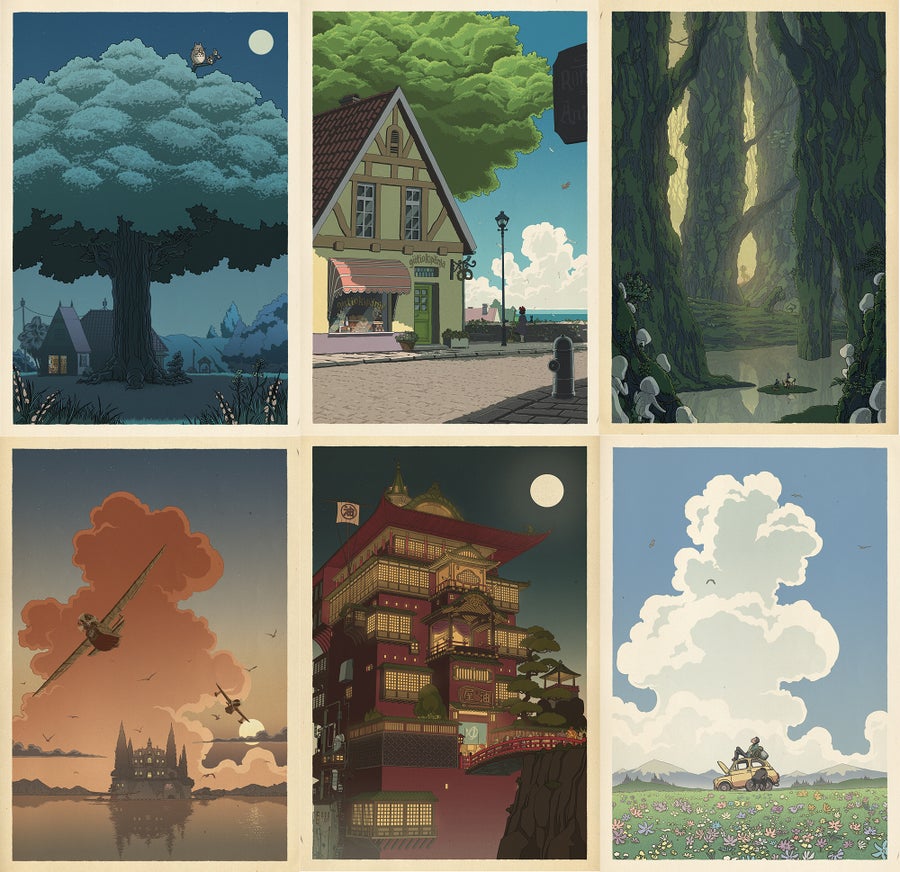 Image of Hayao Miyazaki/Japanese print set