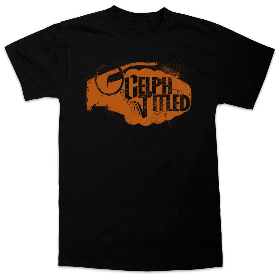 Demigodz Store — Celph Titled Orange Gold Grenade Logo T-Shirt - Black Tee