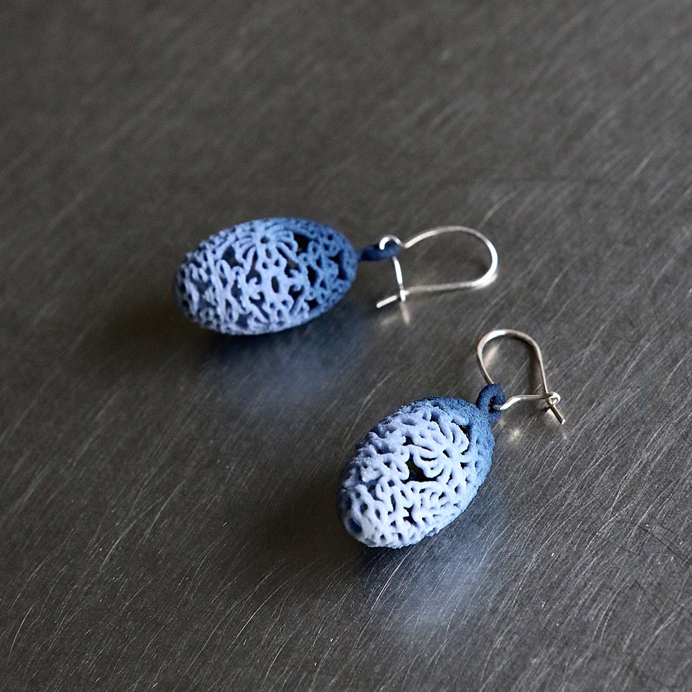 3D printed earrings Delft Blue / StudioePosh